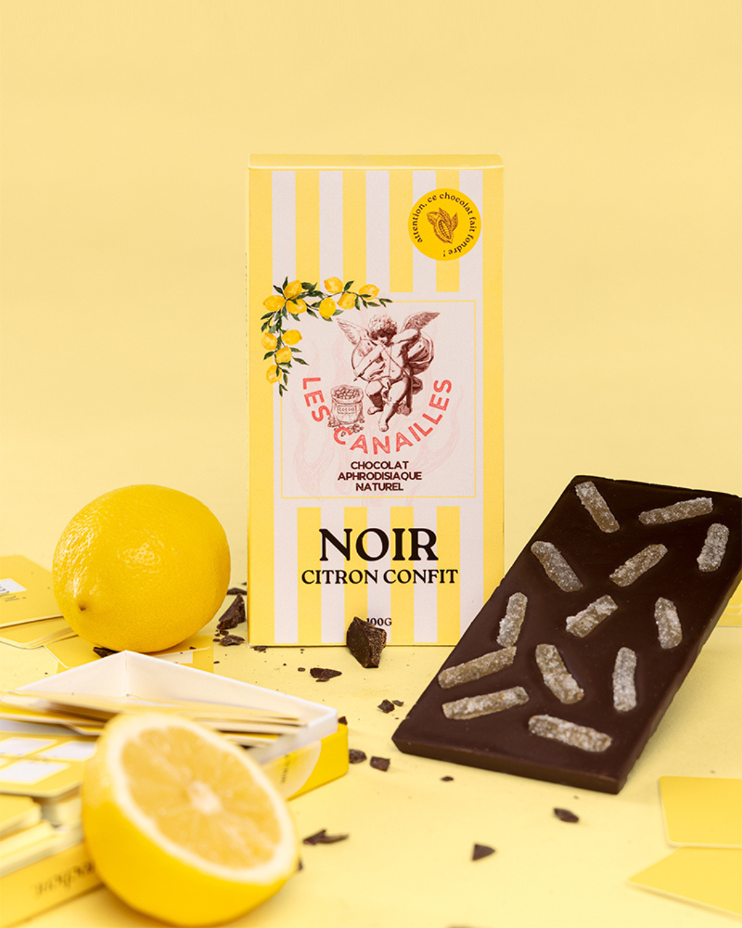 Chocolat noir- citron confit