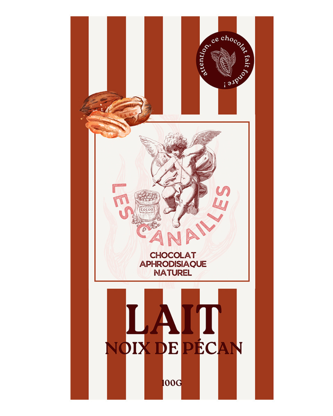 Chocolat au lait- noix de pécan