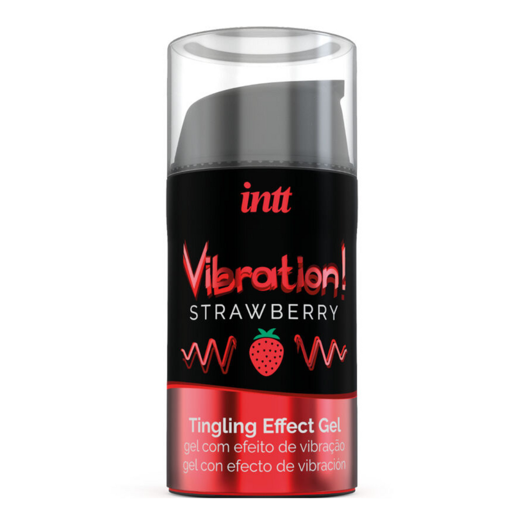 Gel vibrant liquide à la fraise