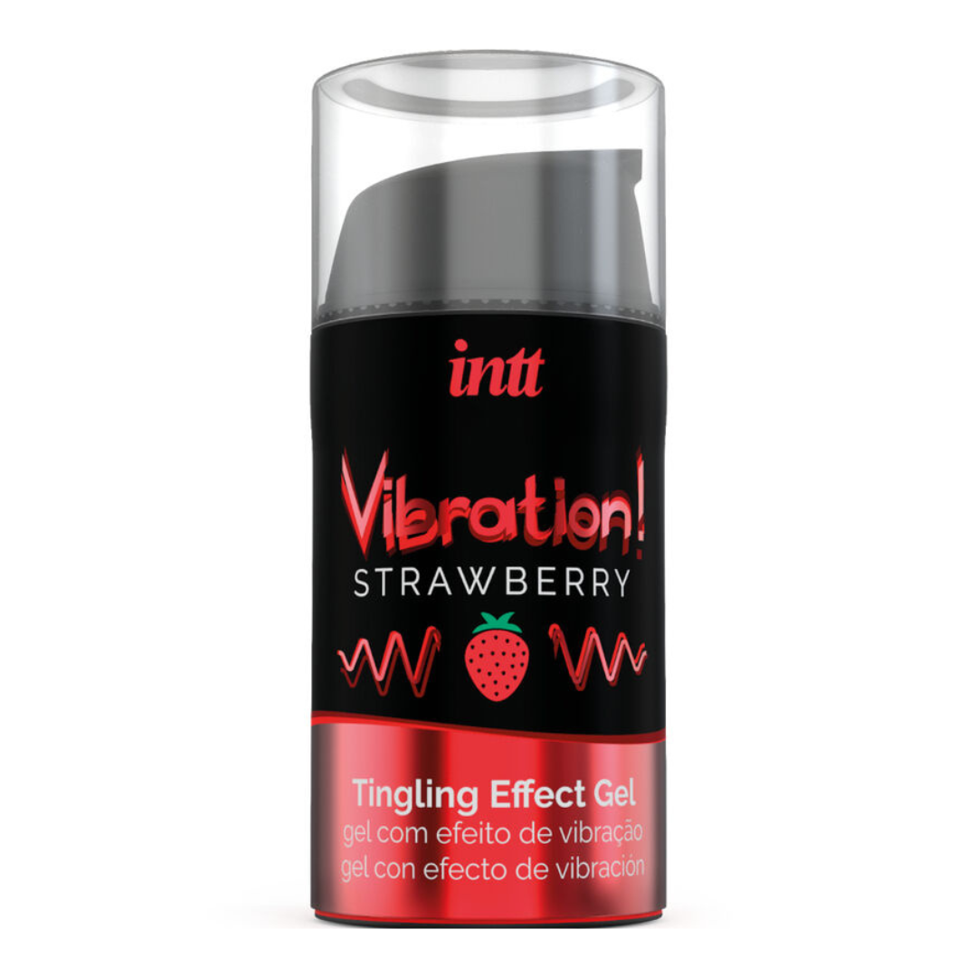Gel vibrant liquide à la fraise