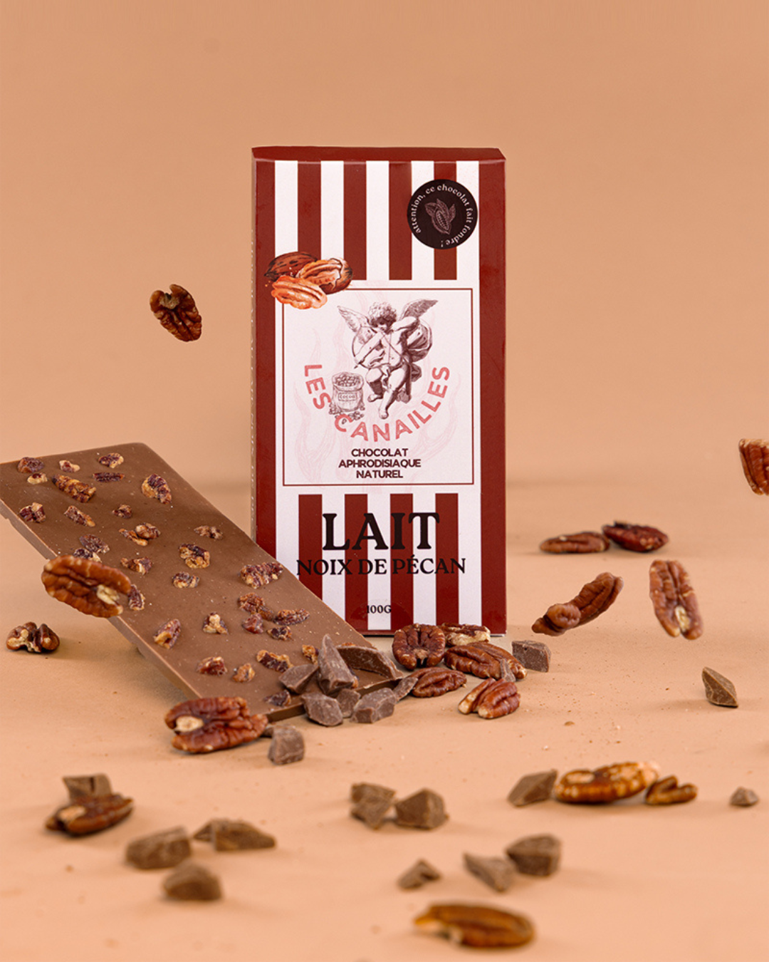 Chocolat au lait- noix de pécan