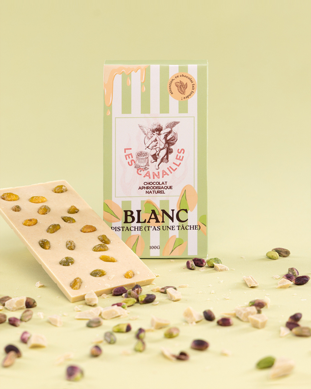 Chocolat blanc- pistache