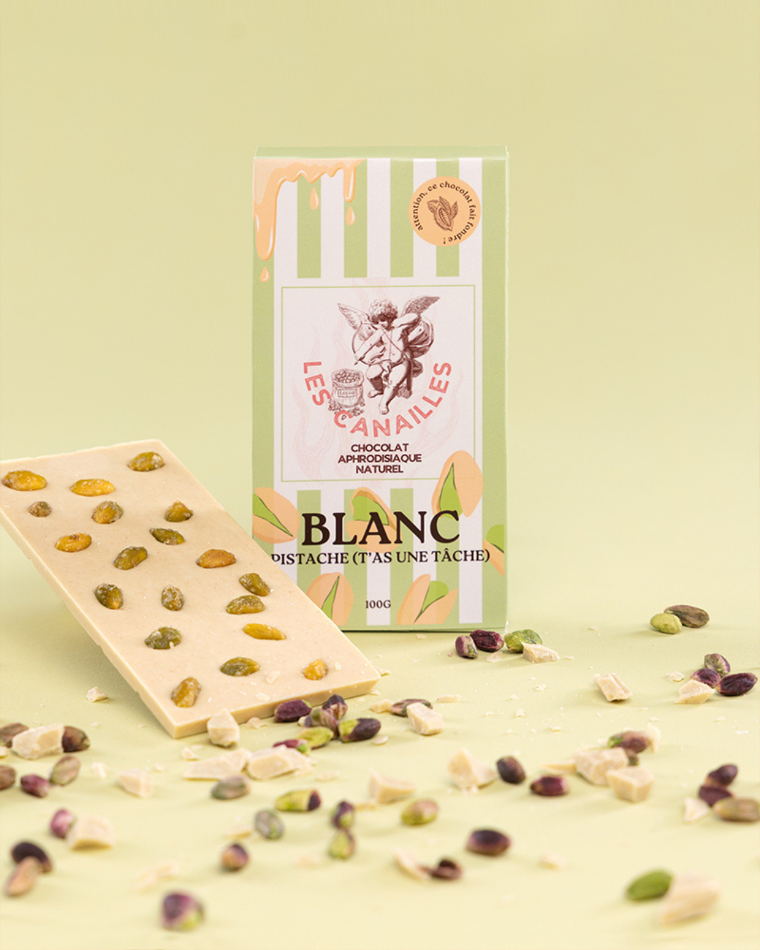 Chocolat blanc- pistache