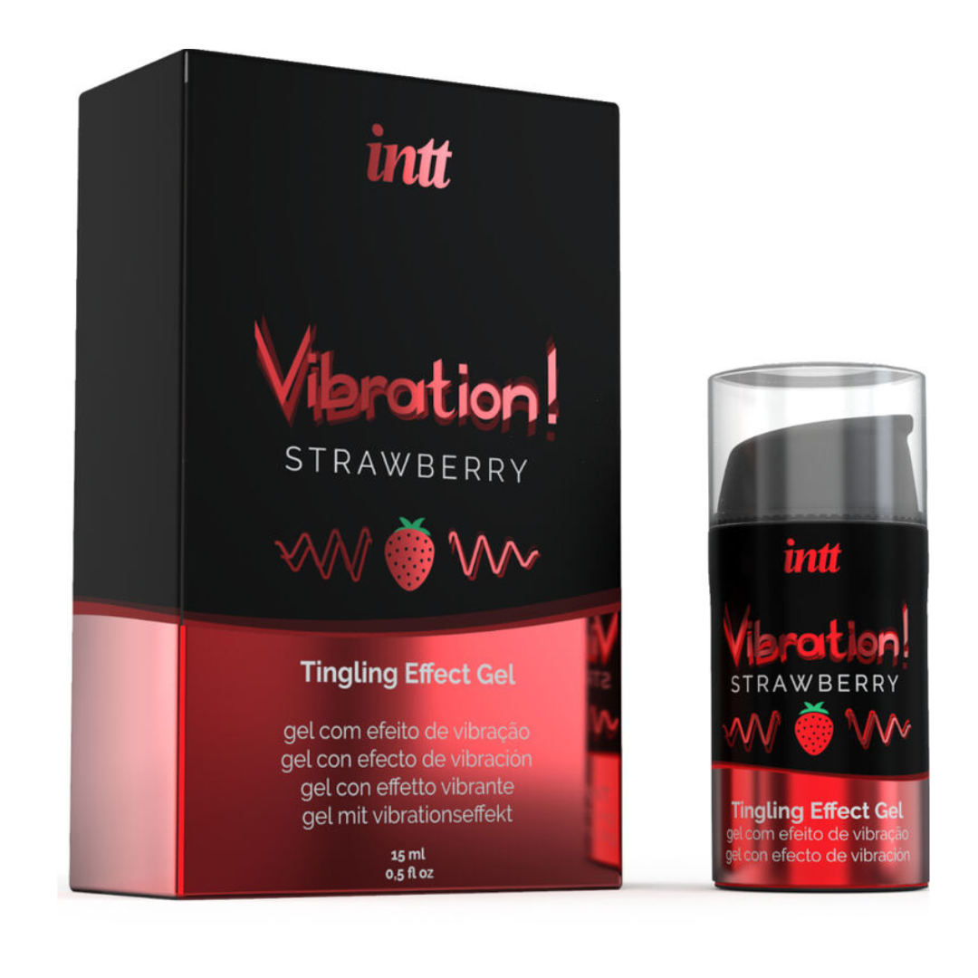 Gel vibrant liquide à la fraise