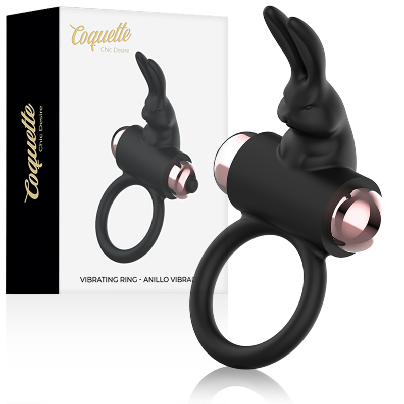 Cockring vibrateur noir et or
