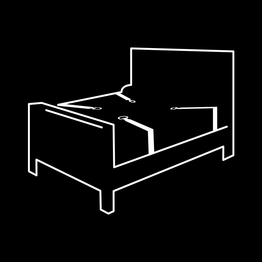 Attaches de lit avec menottes