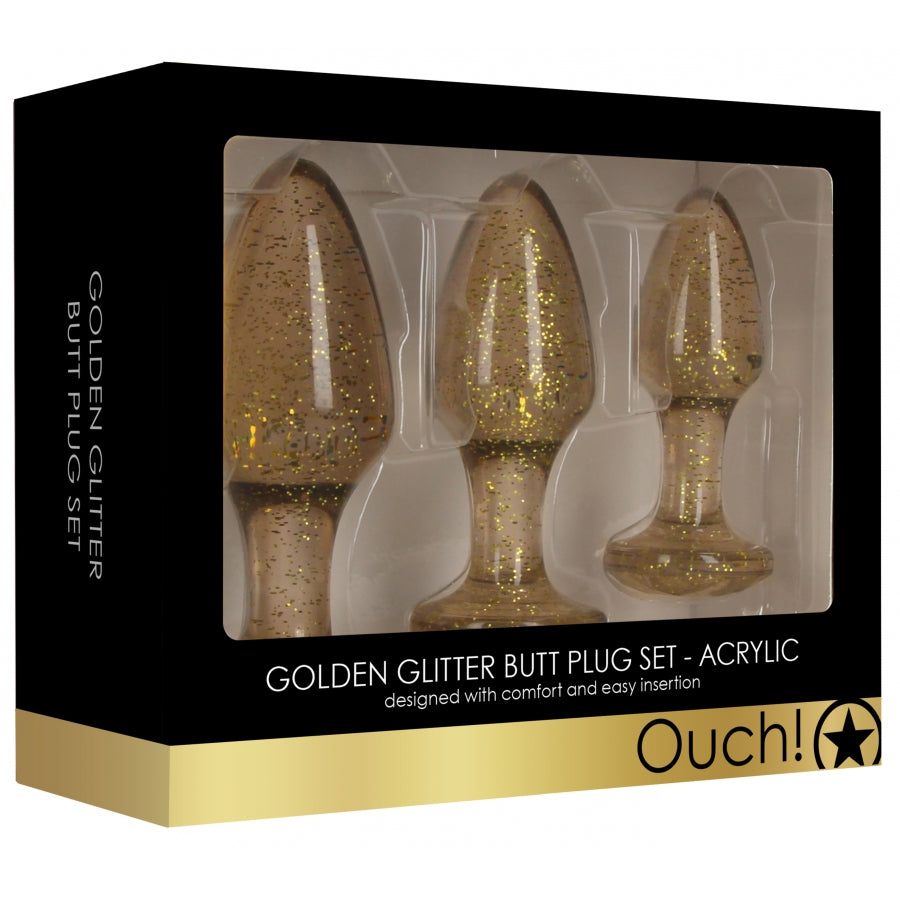 Lot de 3 plugs Glitter