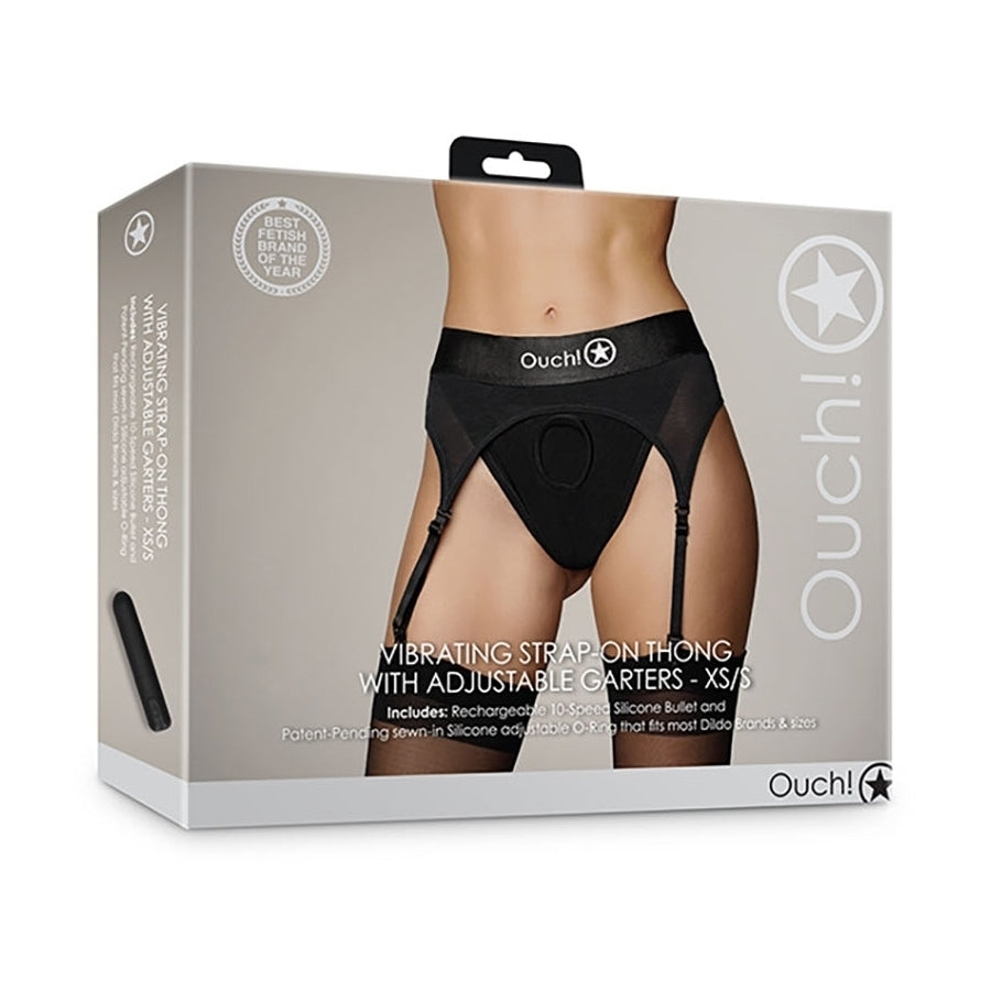 Porte-Jarretelles vibrant Strap-On Thong Garters